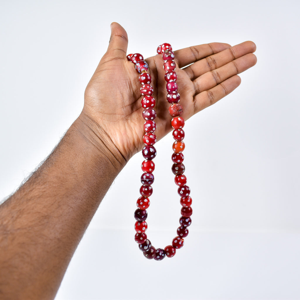 Venetian Skunk Red Trade Beads Henry Collection