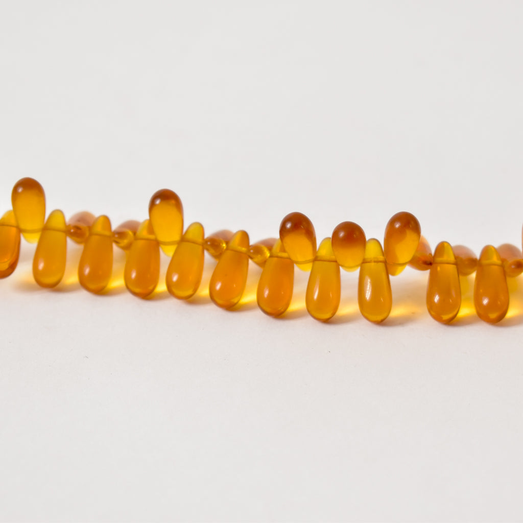 Orange Wedding Trade Beads Czech