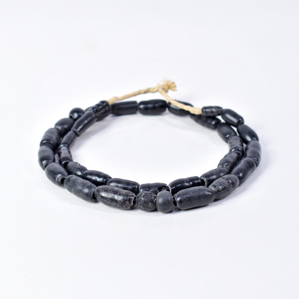 Amoeba Bohemian Black Trade Beads
