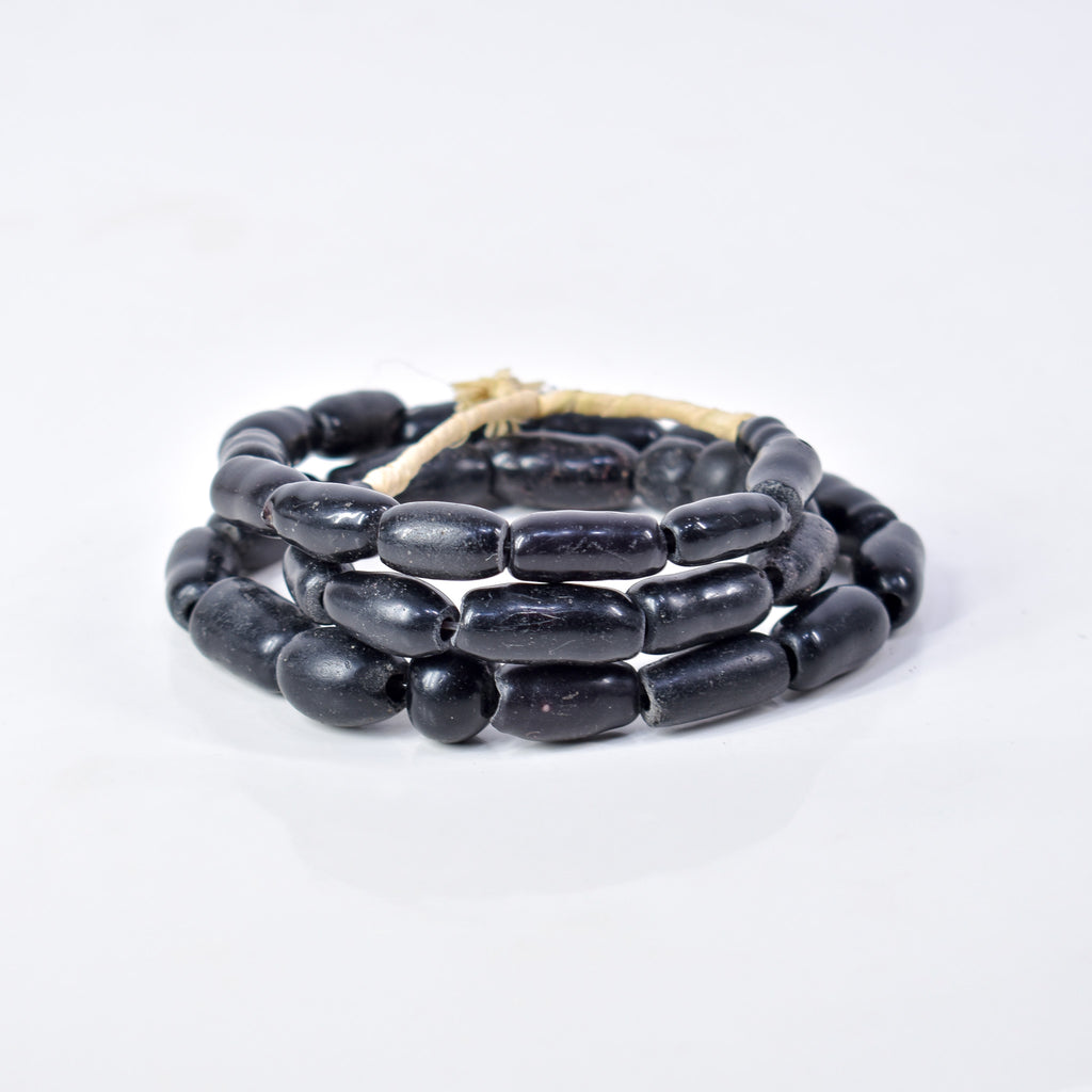 Amoeba Bohemian Black Trade Beads