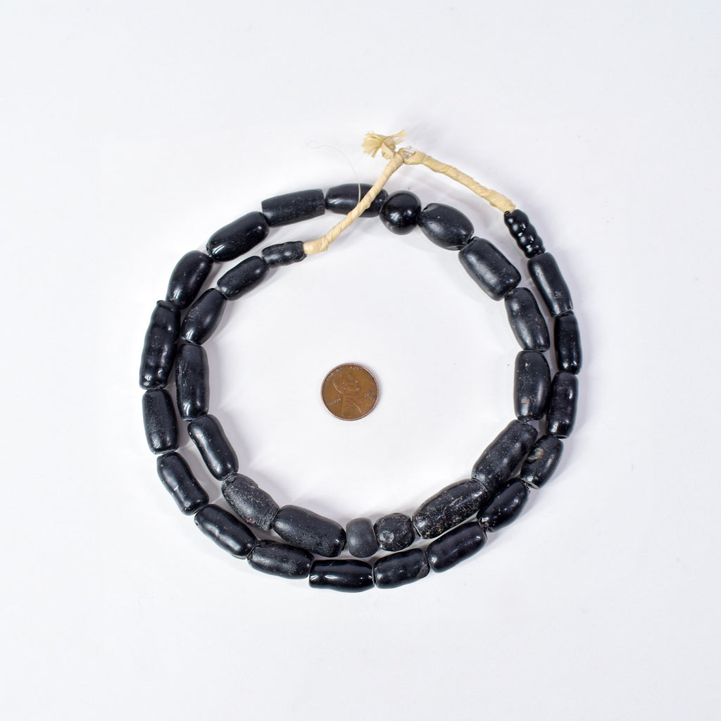 Amoeba Bohemian Black Trade Beads