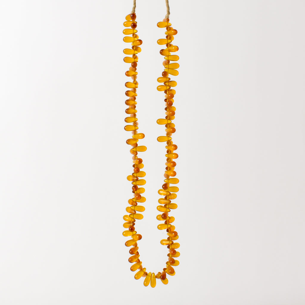 Orange Wedding Trade Beads Czech