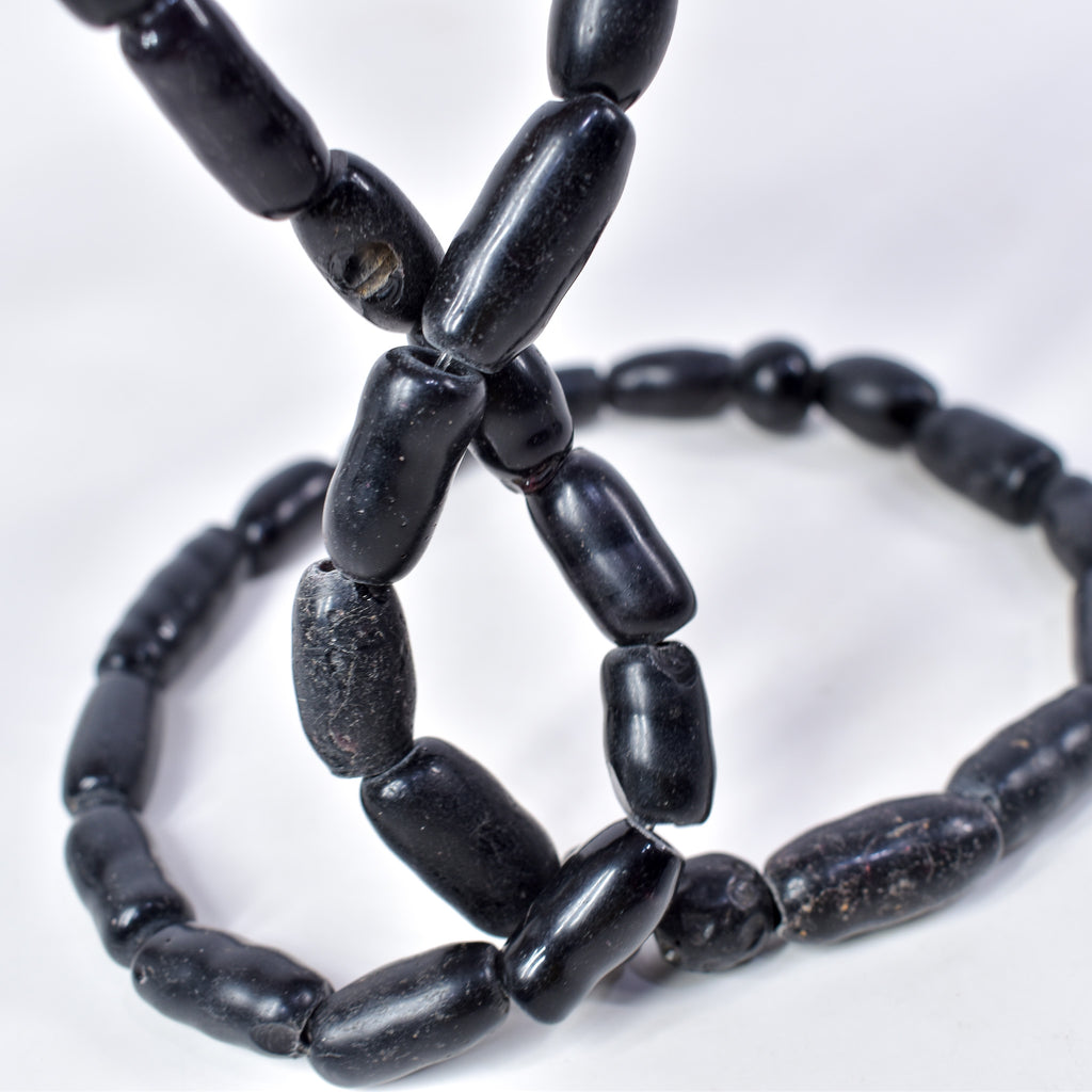 Amoeba Bohemian Black Trade Beads