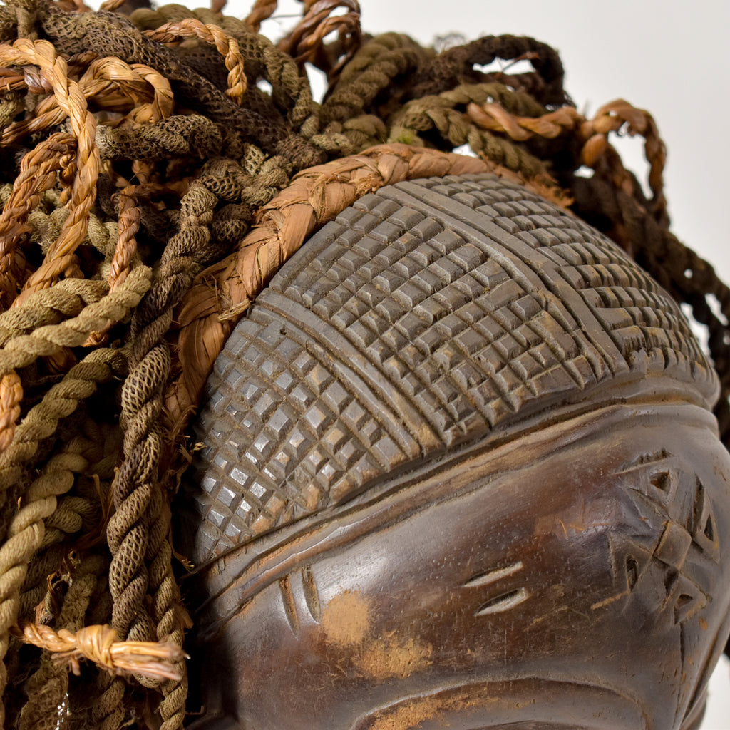 Chokwe Mwana Pwo Mask with Headdress Congo