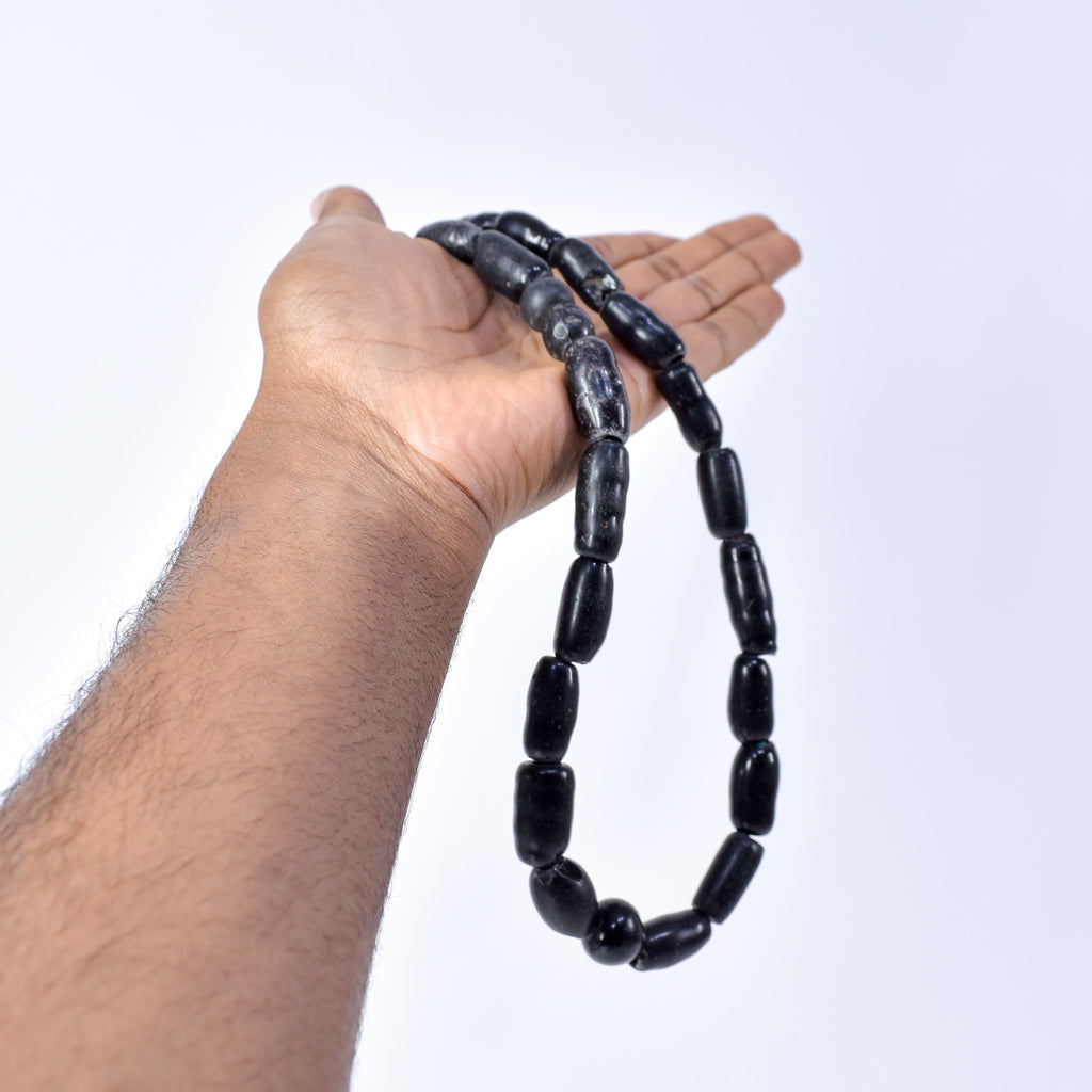 Amoeba Bohemian Black Trade Beads