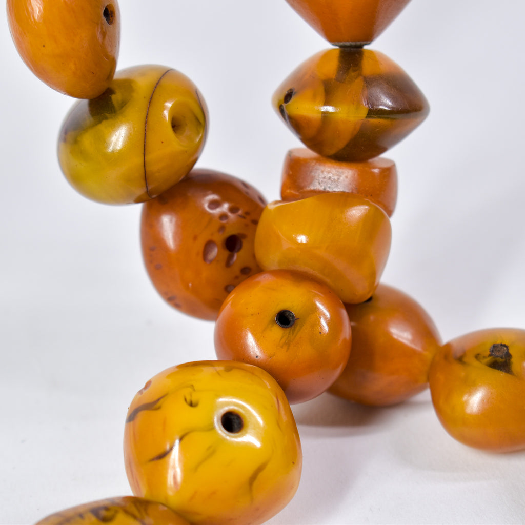 Old Mauritanian Faux Amber Trade Beads Henry Collection