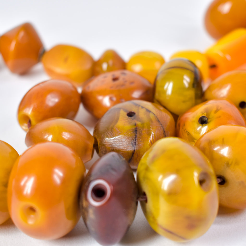 Old Mauritanian Faux Amber Trade Beads Henry Collection