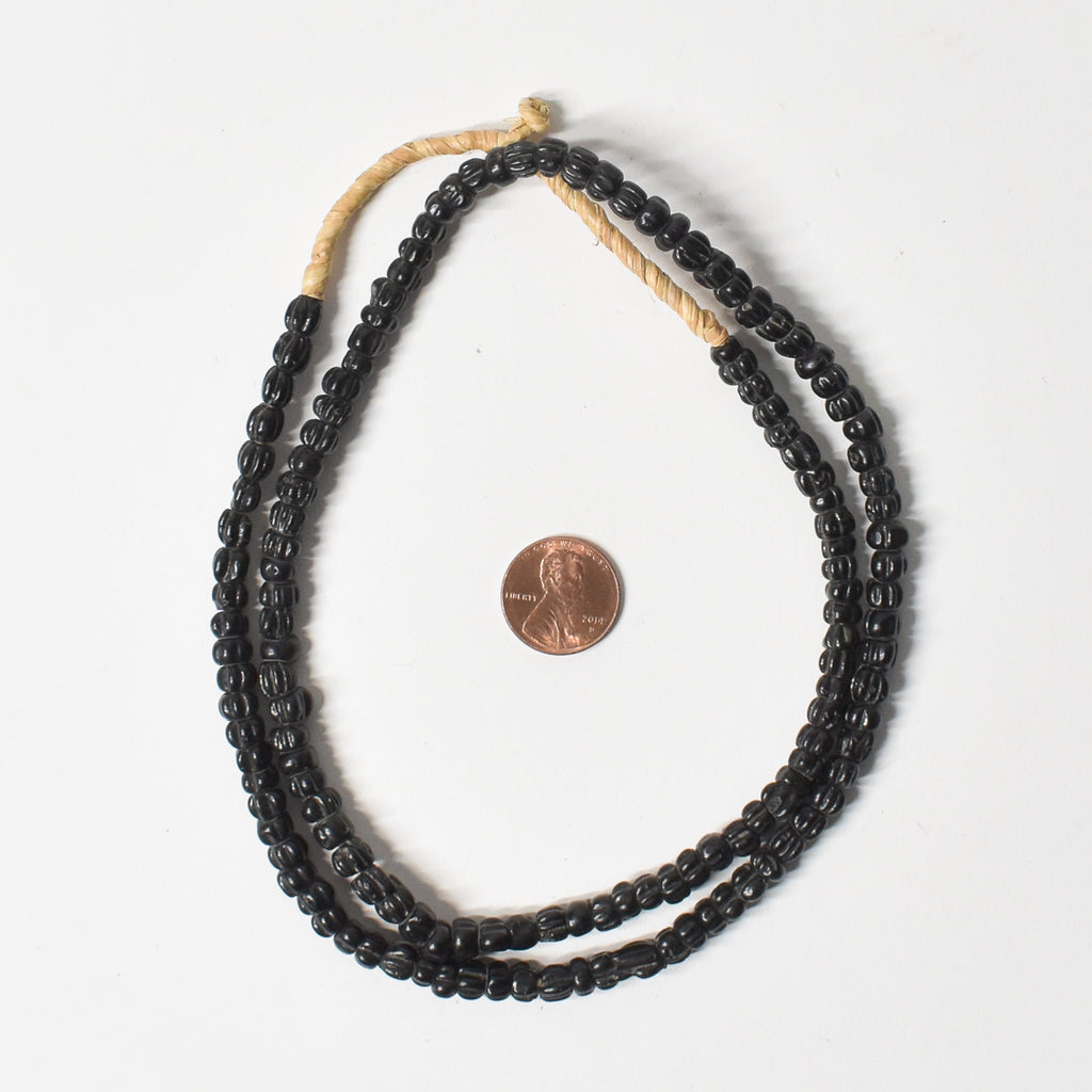 Black Trade Beads Czech Togo