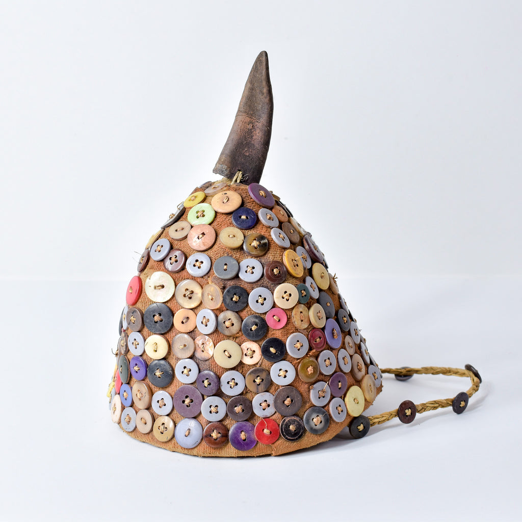 Lega Bwami Society Button Hat Congo