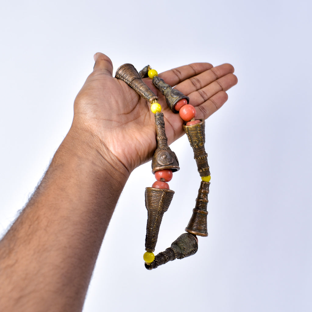 Very Rare Yoruba Brass Hair Beads