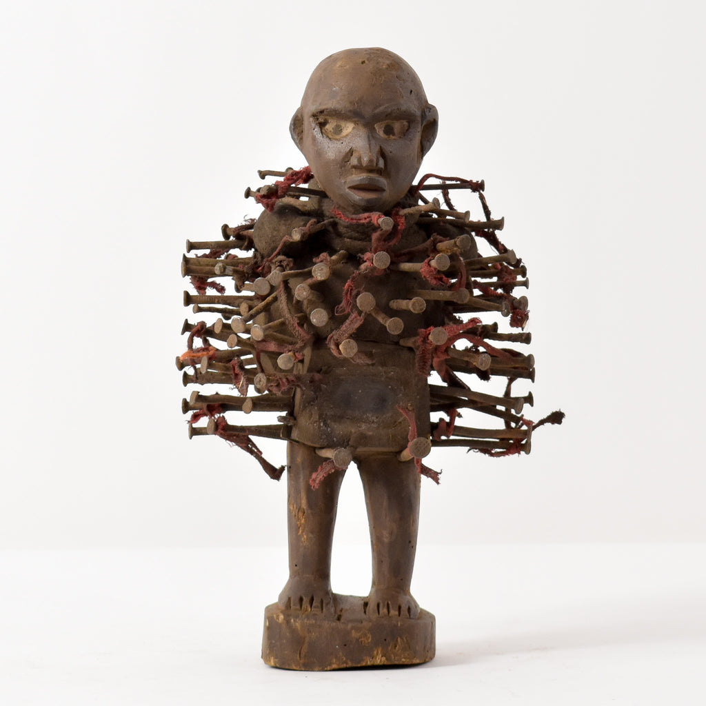 Bakongo Nkisi Power Nail Fetish Figure Congo