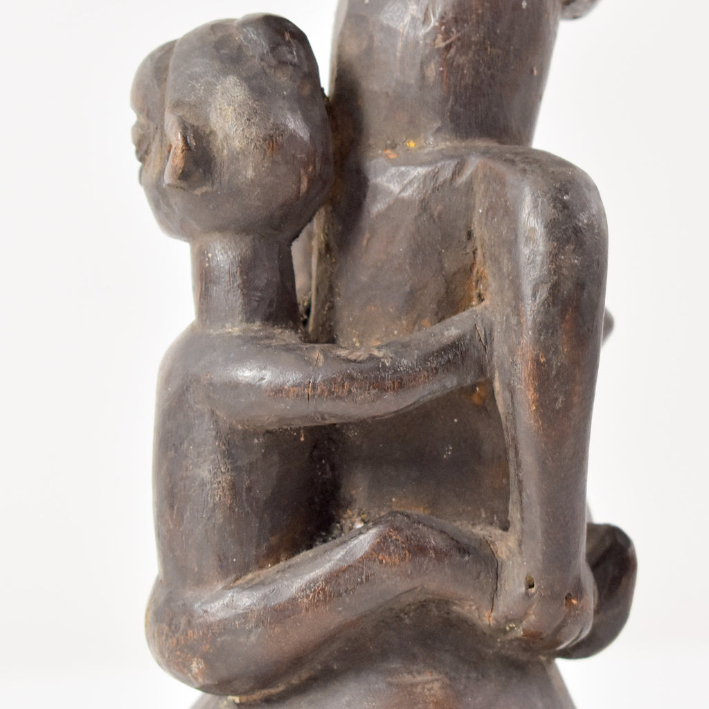 Yaka Miniature Figure with Child 10 Inch Congo