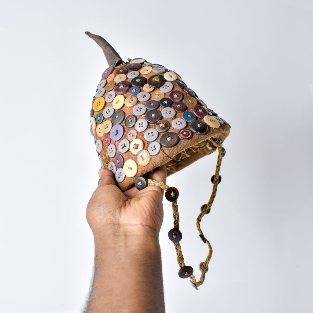 Lega Bwami Society Button Hat Congo