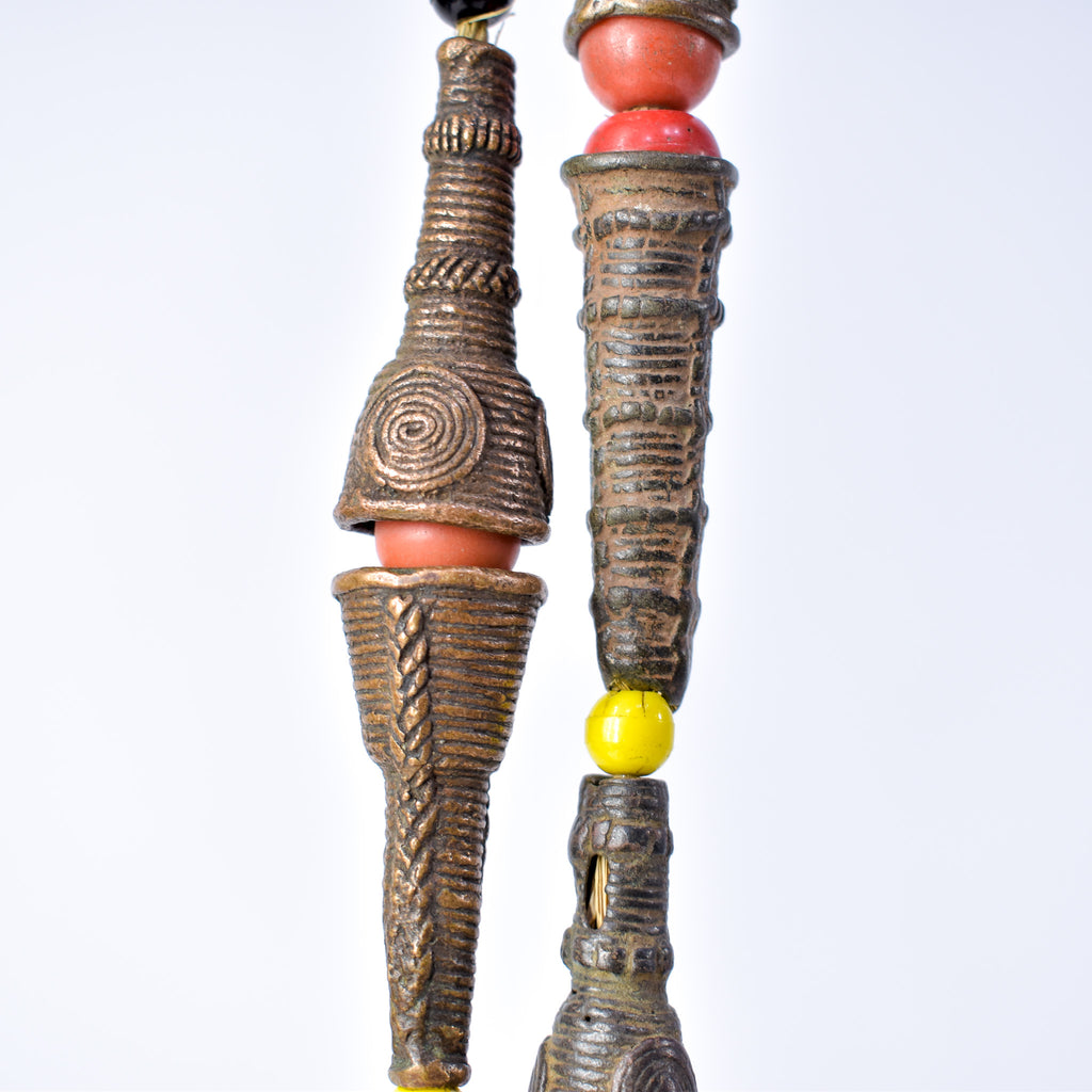 Very Rare Yoruba Brass Hair Beads