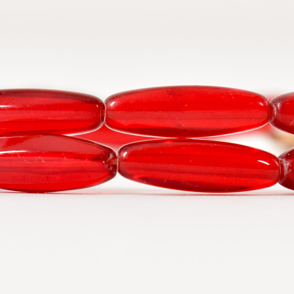 Bohemian Faceted Red Trade Beads