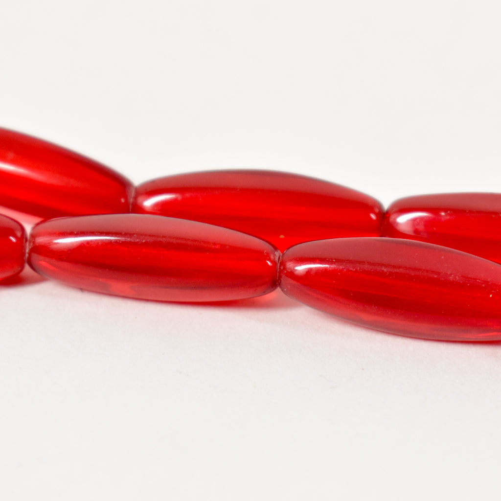 Bohemian Faceted Red Trade Beads
