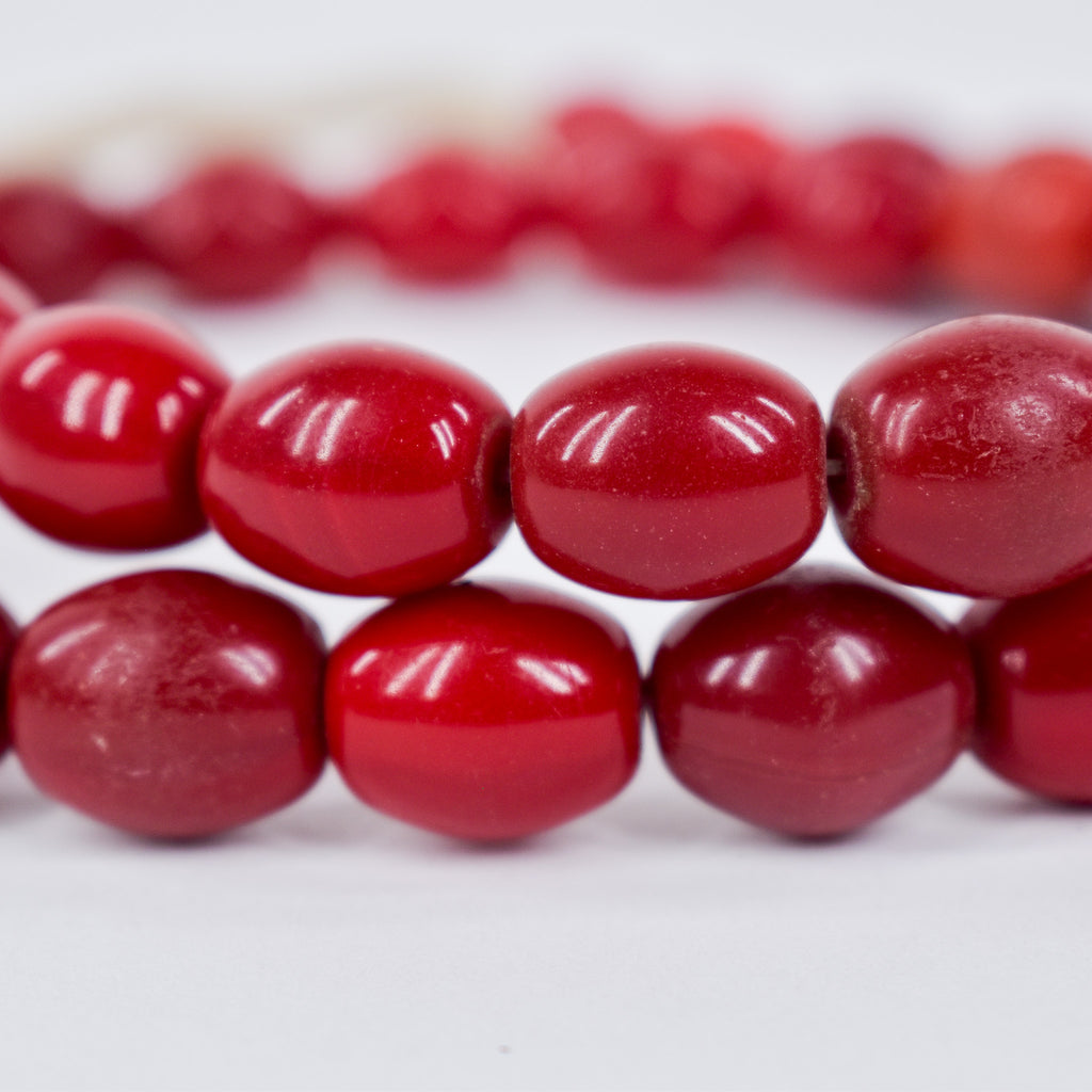 Old Bohemian Red Trade Beads Czech