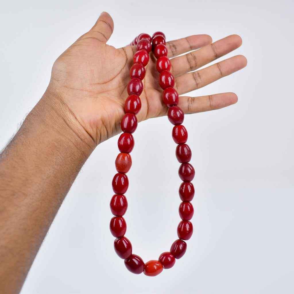 Old Bohemian Red Trade Beads Czech