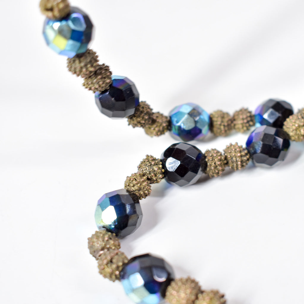 Yoruba Gilded Brass Raised Dot Beads Nigeria