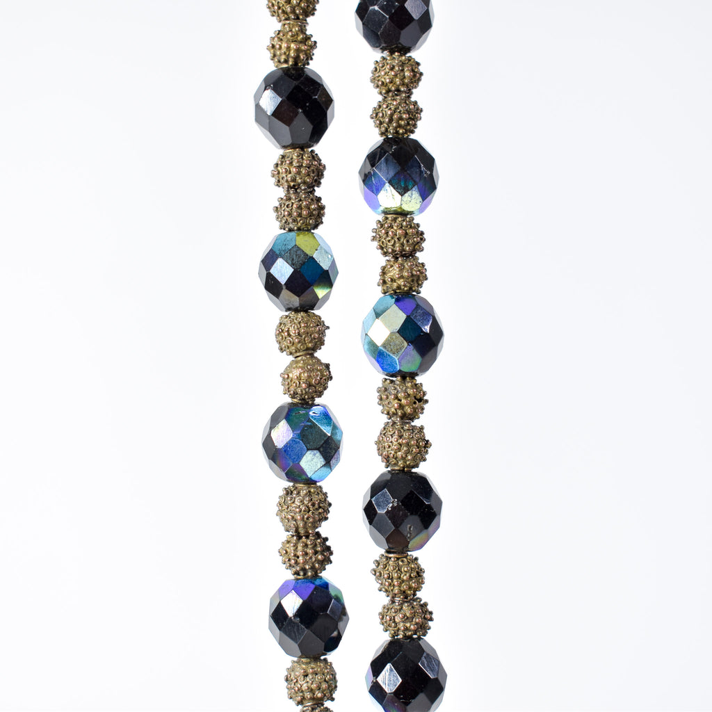 Yoruba Gilded Brass Raised Dot Beads Nigeria