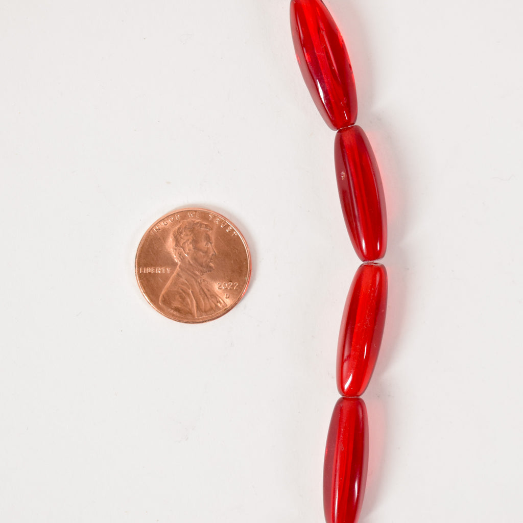 Bohemian Faceted Red Trade Beads