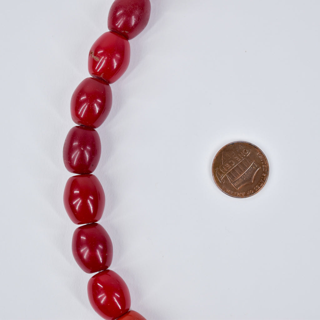 Old Bohemian Red Trade Beads Czech
