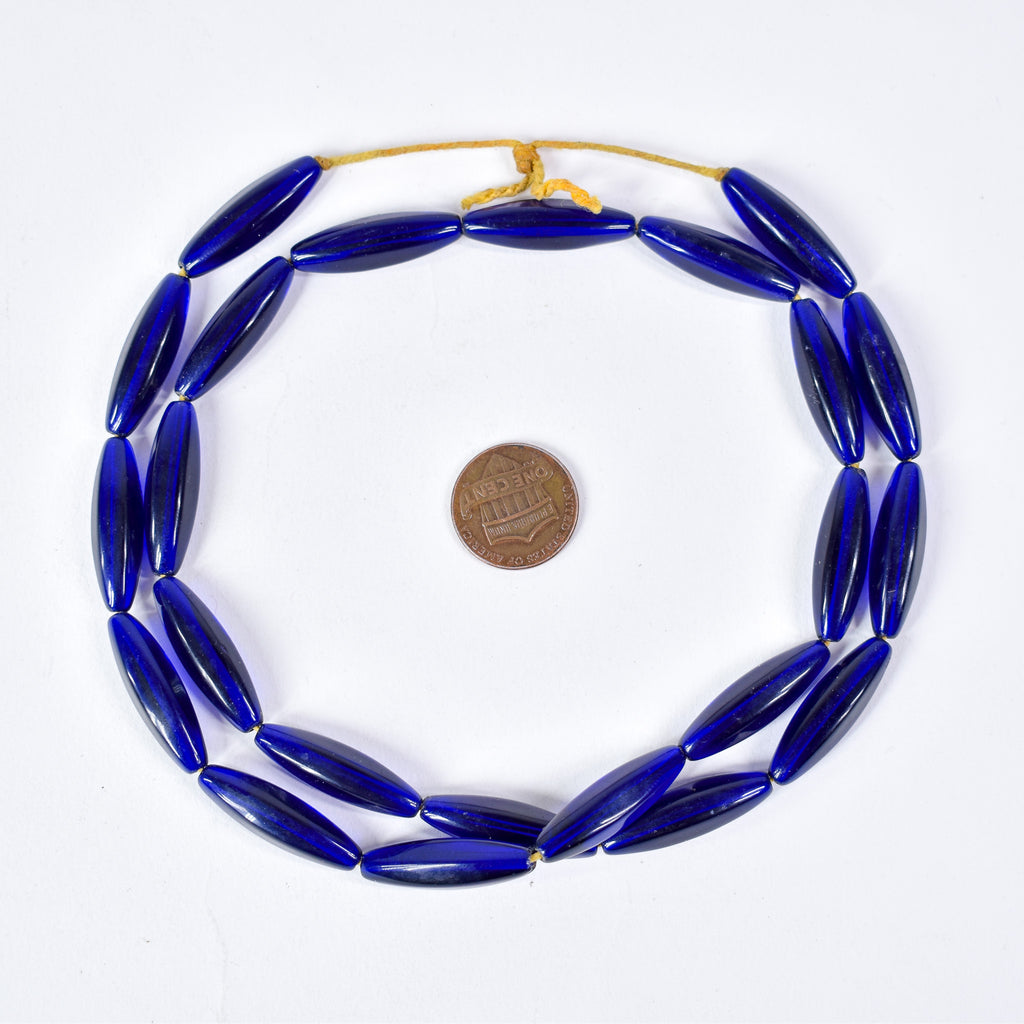 Faceted Bohemian Blue Trade Beads
