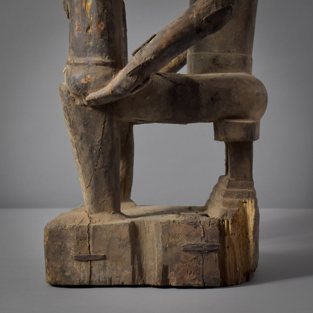 Baule Seated Female Figure With Children Côte d'Ivoire