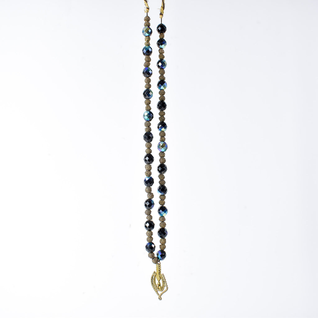 Yoruba Gilded Brass Raised Dot Beads Nigeria