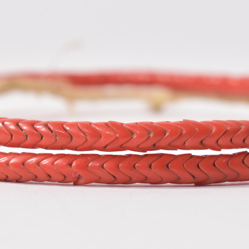 Pink Snake Interlocking Trade Beads