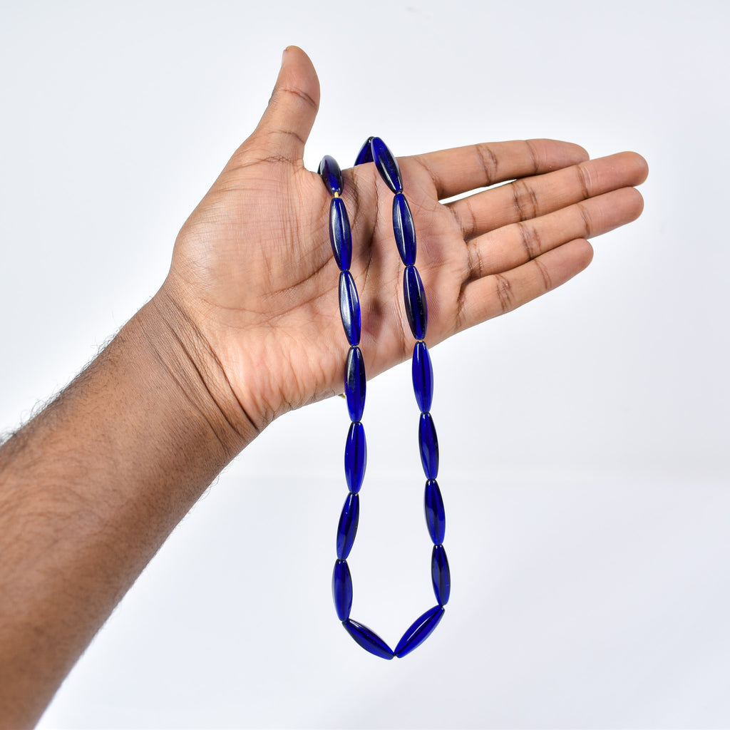 Faceted Bohemian Blue Trade Beads