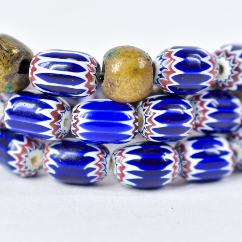 Tiny 6 Layer Chevron Venetian Trade Beads Henry Collection