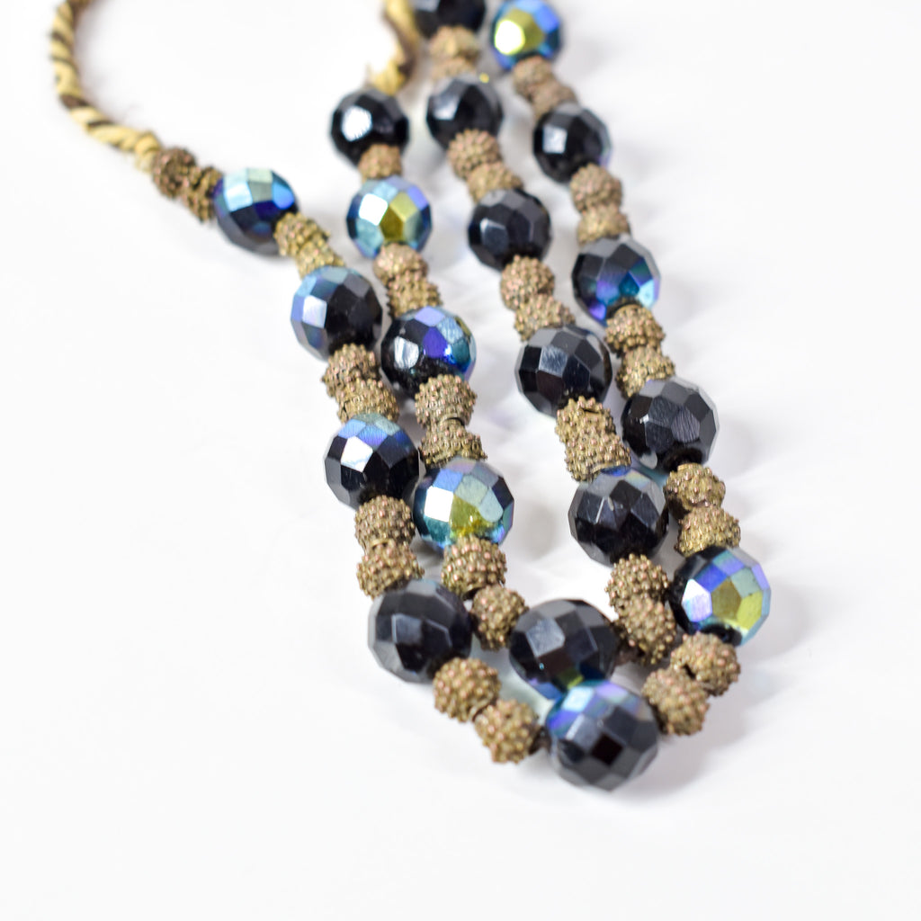 Yoruba Gilded Brass Raised Dot Beads Nigeria