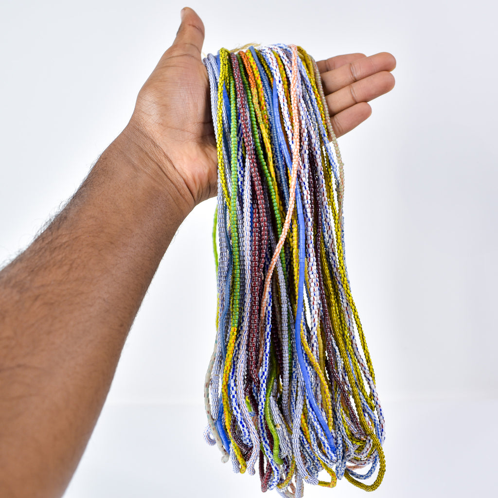 74 Mixed Tile and Seed Trade Bead Grab Bag