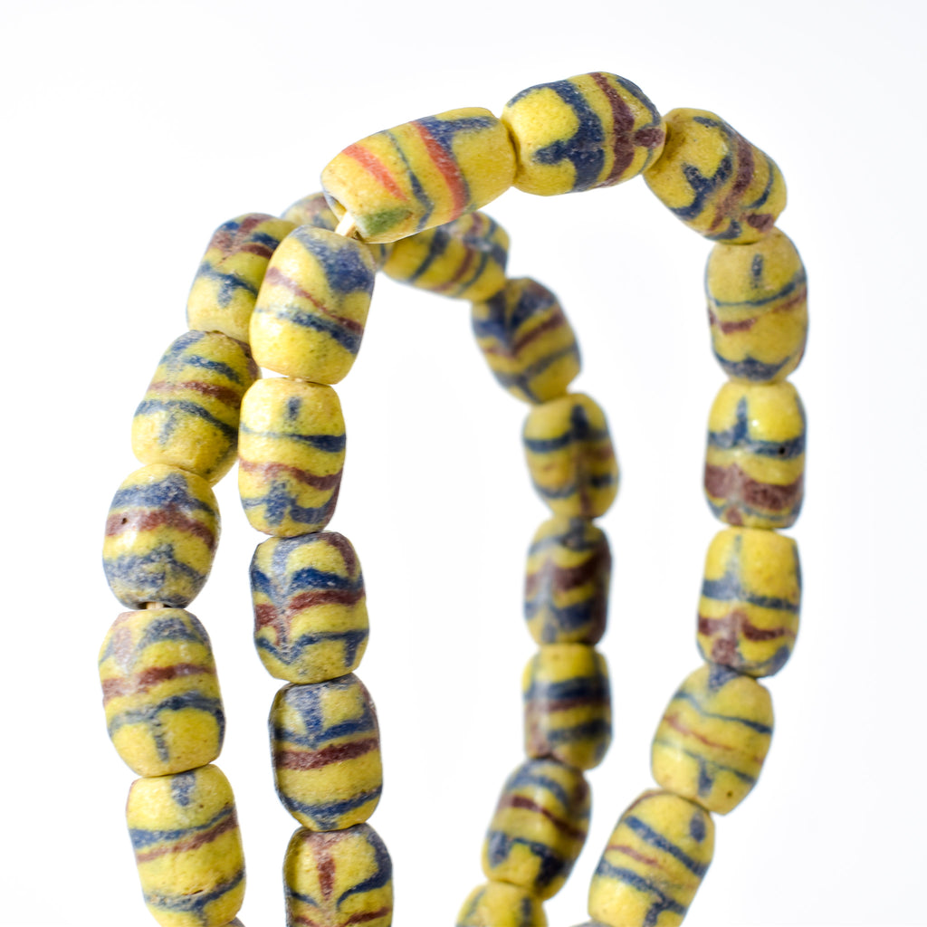 Krobo Recycled Powder Glass Trade Beads 32 Inch