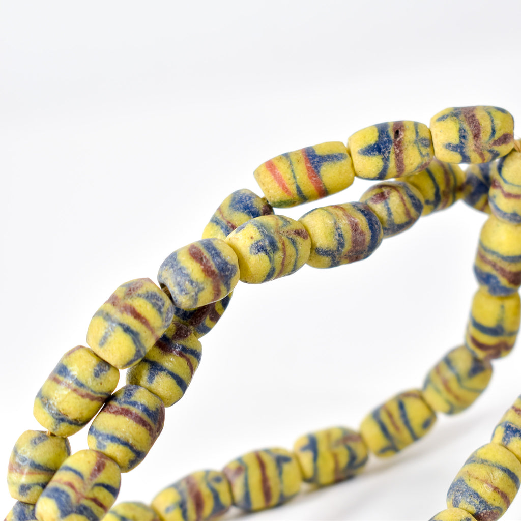 Krobo Recycled Powder Glass Trade Beads 32 Inch