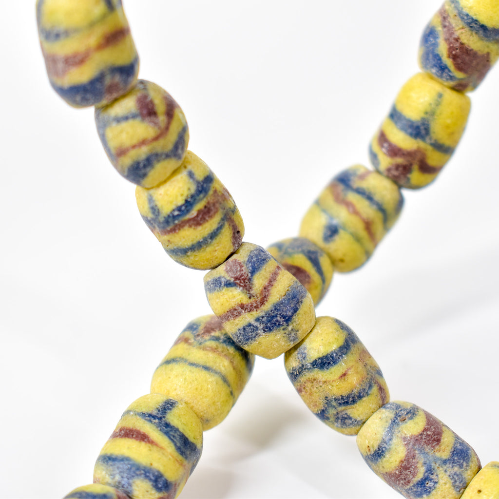 Krobo Recycled Powder Glass Trade Beads 32 Inch