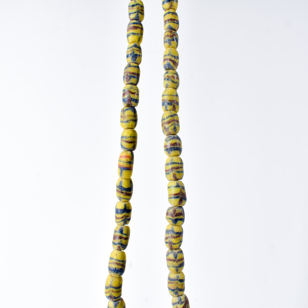 Krobo Recycled Powder Glass Trade Beads 32 Inch