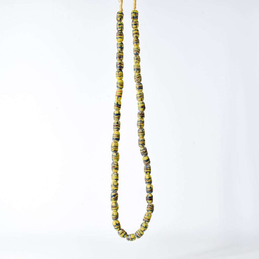 Krobo Recycled Powder Glass Trade Beads 32 Inch