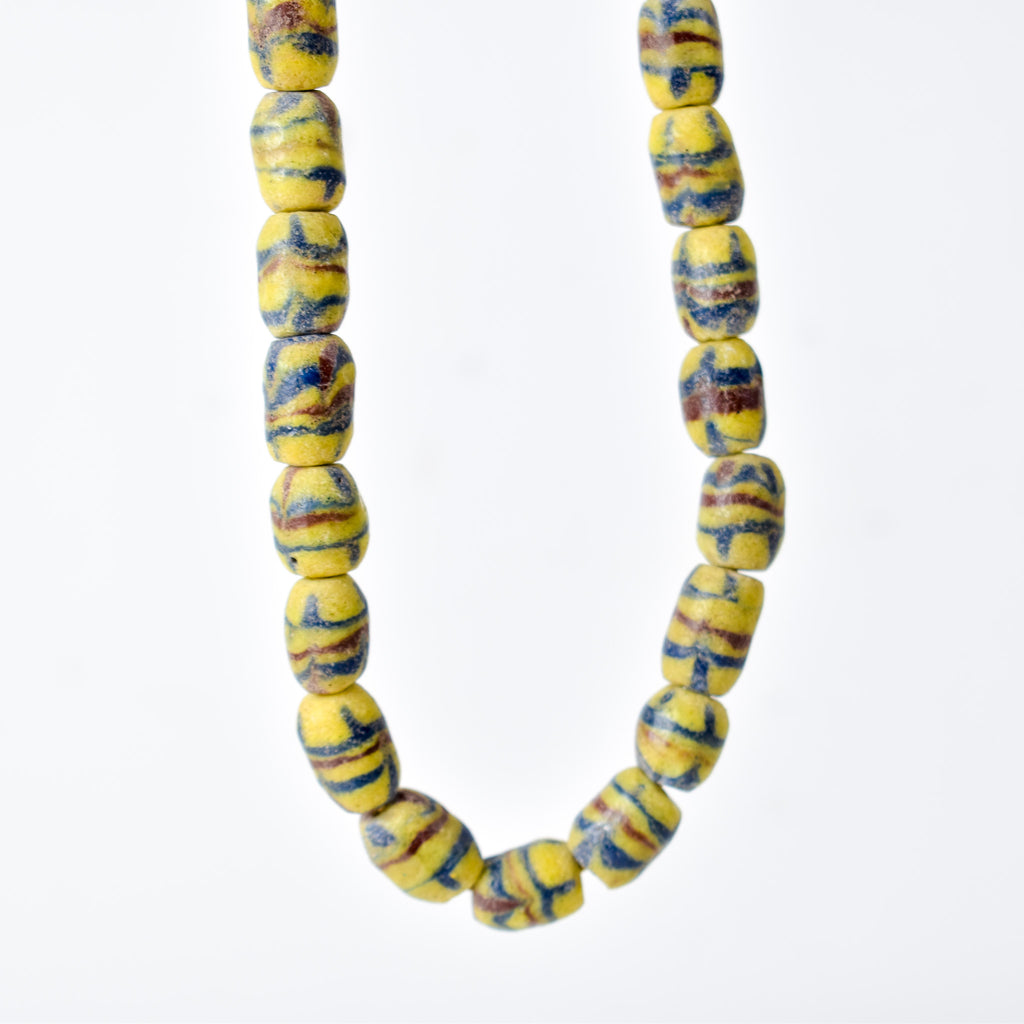 Krobo Recycled Powder Glass Trade Beads 32 Inch