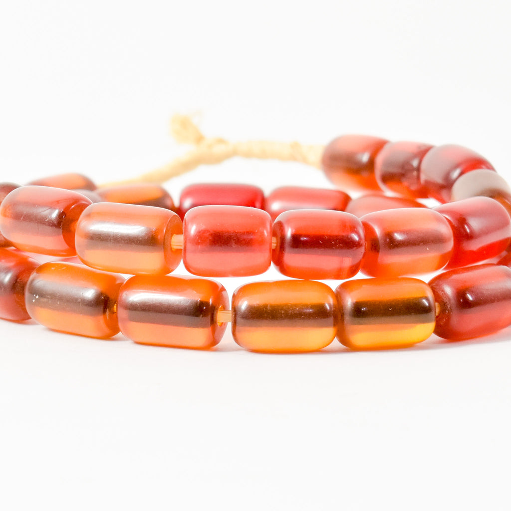 Phenolic Resin Orange Beads Ethiopia JK Brown Collection