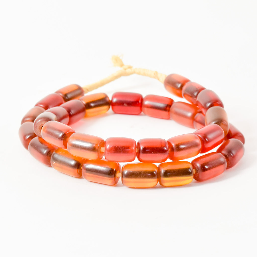 Phenolic Resin Orange Beads Ethiopia JK Brown Collection