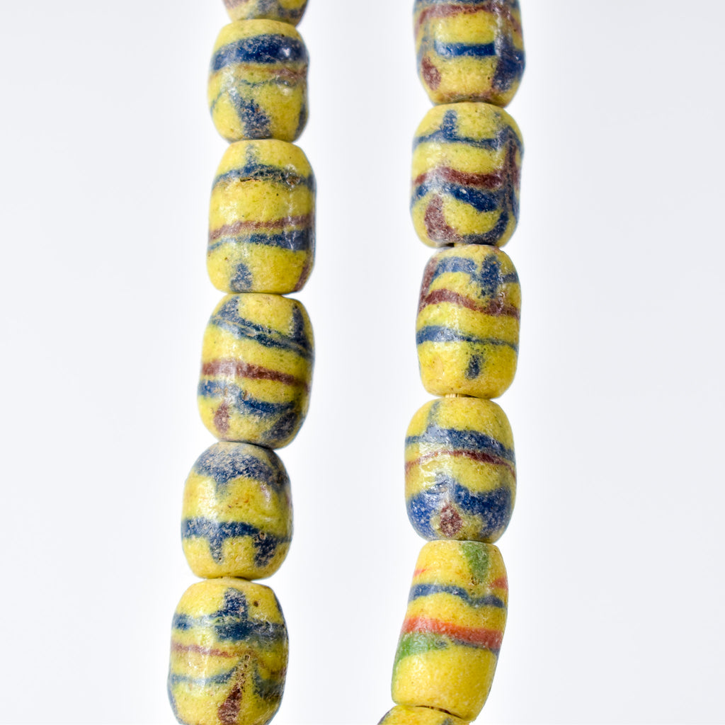 Krobo Recycled Powder Glass Trade Beads 32 Inch