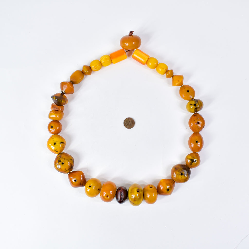 Old Mauritanian Faux Amber Trade Beads Henry Collection
