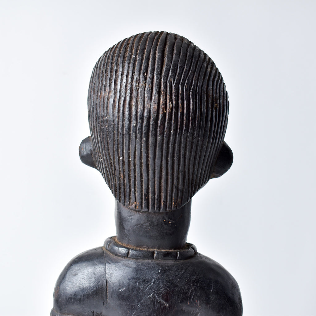 Kongo Kneeling Female Wood Figure