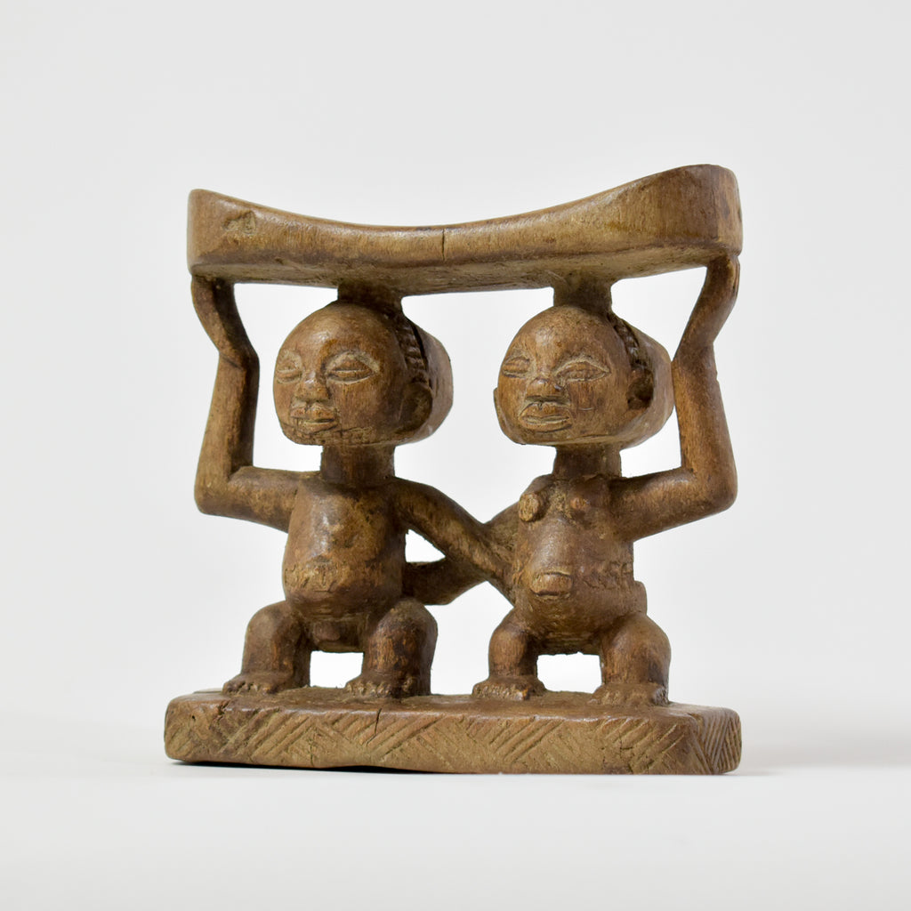 Luba Figural Miniature Headrest Congo