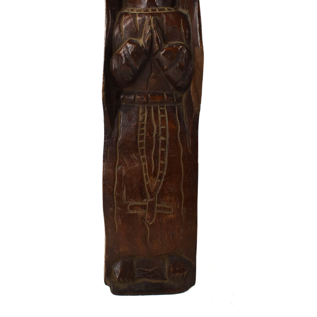 Wooden Catholic Female Figure Congo