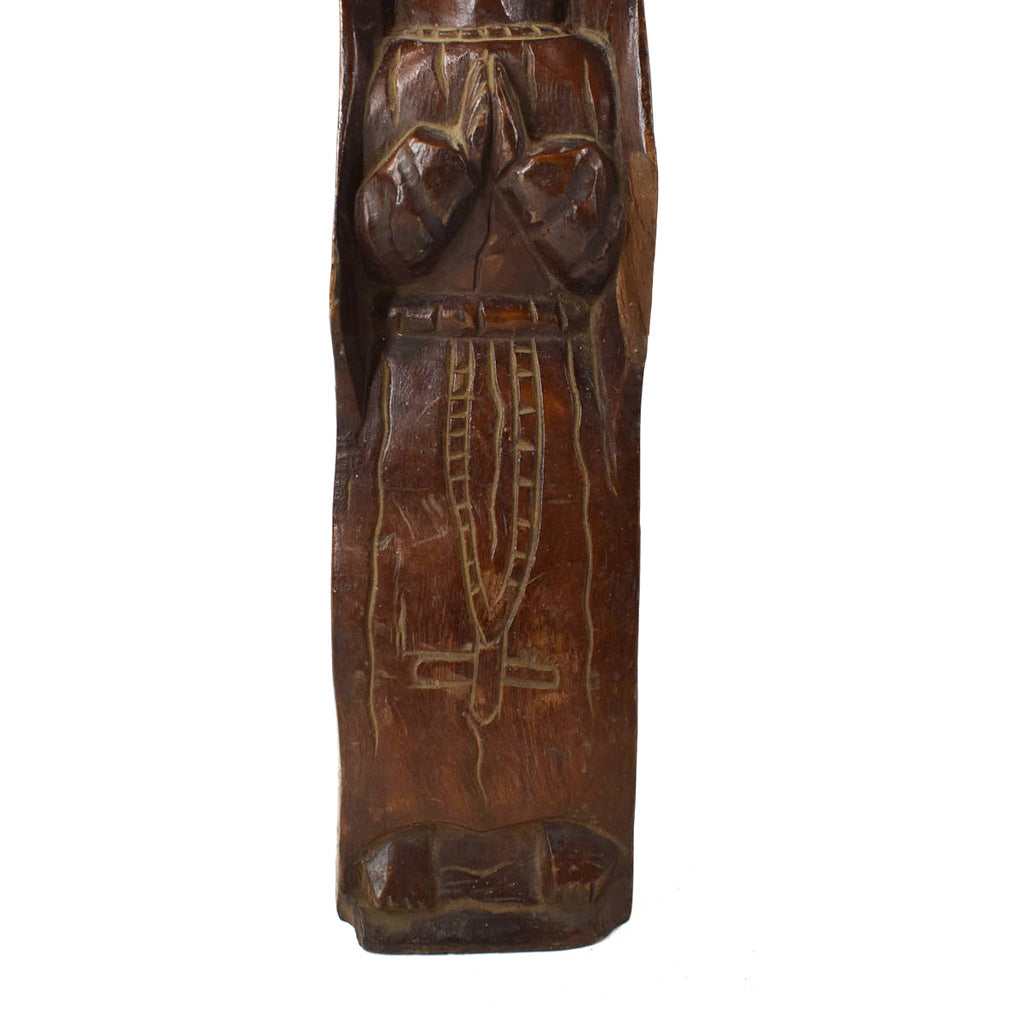 Wooden Catholic Female Figure Congo