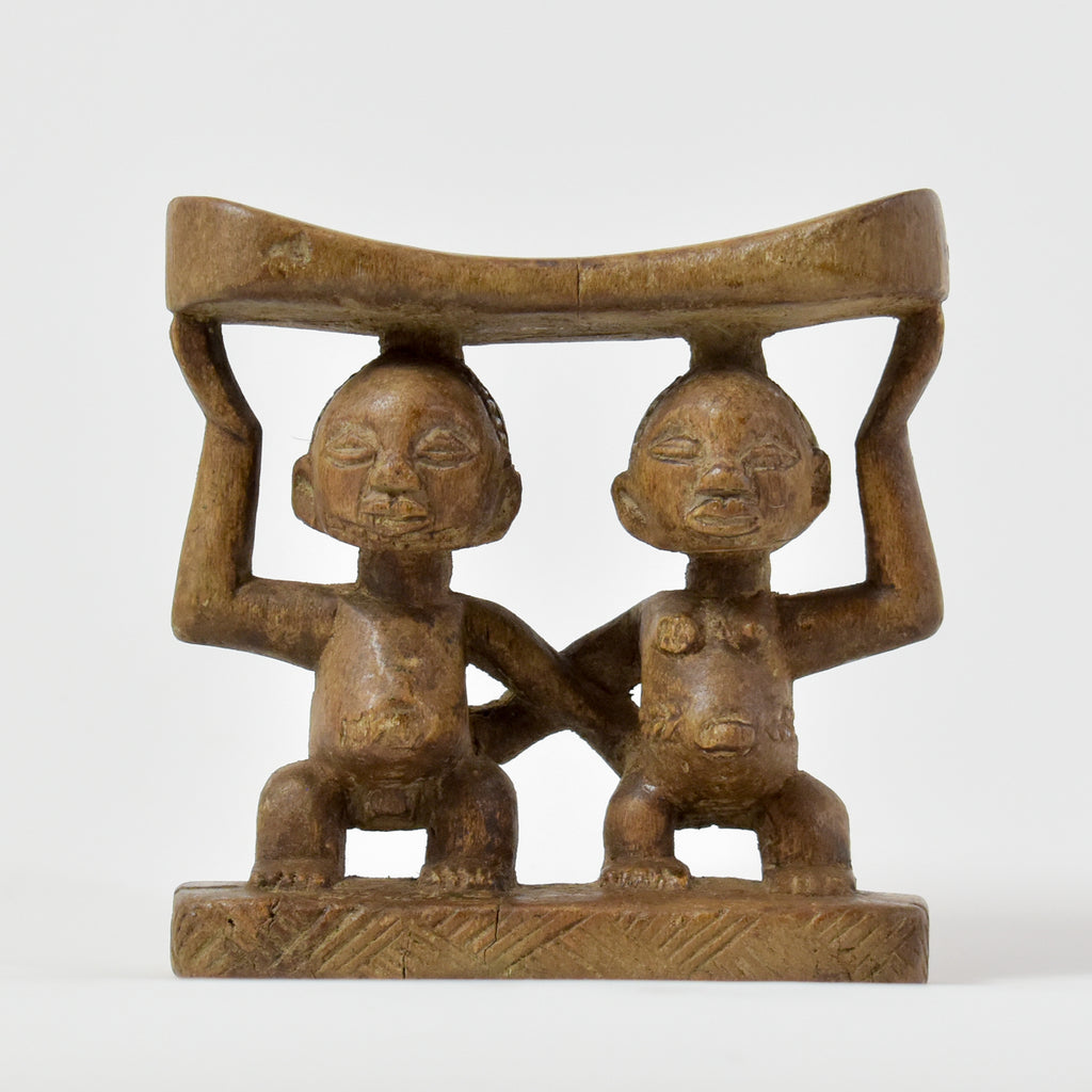 Luba Figural Miniature Headrest Congo