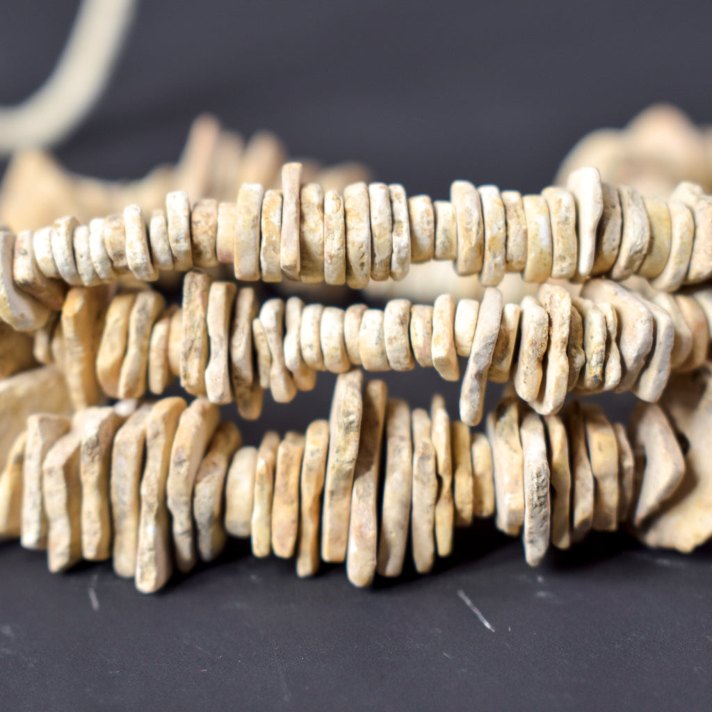 Ostrich Egg Shell Heishi Trade Beads